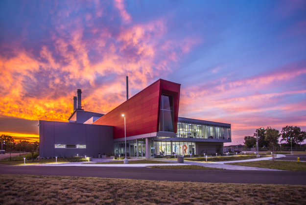 holland energy park at sunset