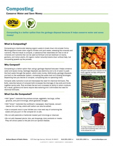 Water Fact Sheet Composting Page 1