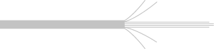 A fiber cable that is stripped as it goes along
