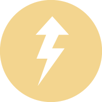 Yellow electricity icon