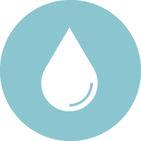 Blue water droplet icon