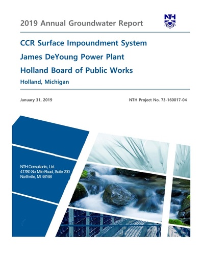 CCR Groundwater Annual Report 2019