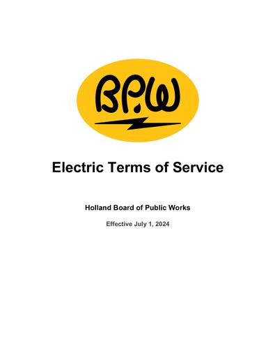 Terms of Service - Electric