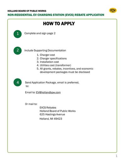 Non-residential EVCS Rebate Application