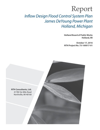 CCR Inflow Design Flood Control Plan