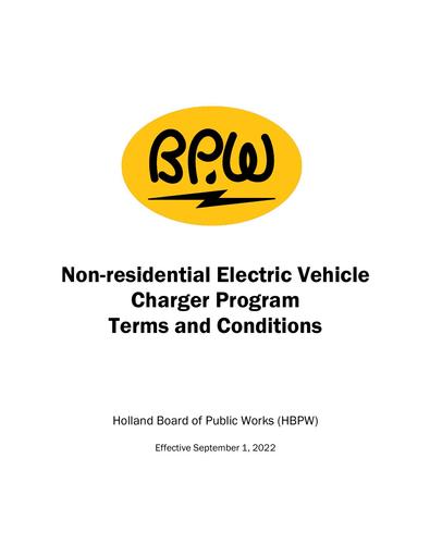 Non Residential EVCS Terms and Conditions
