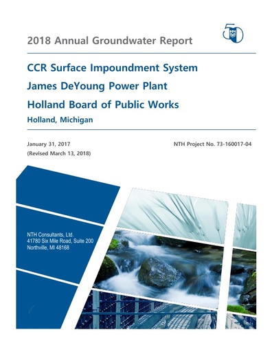 CCR Groundwater Annual Report 2018 Revised
